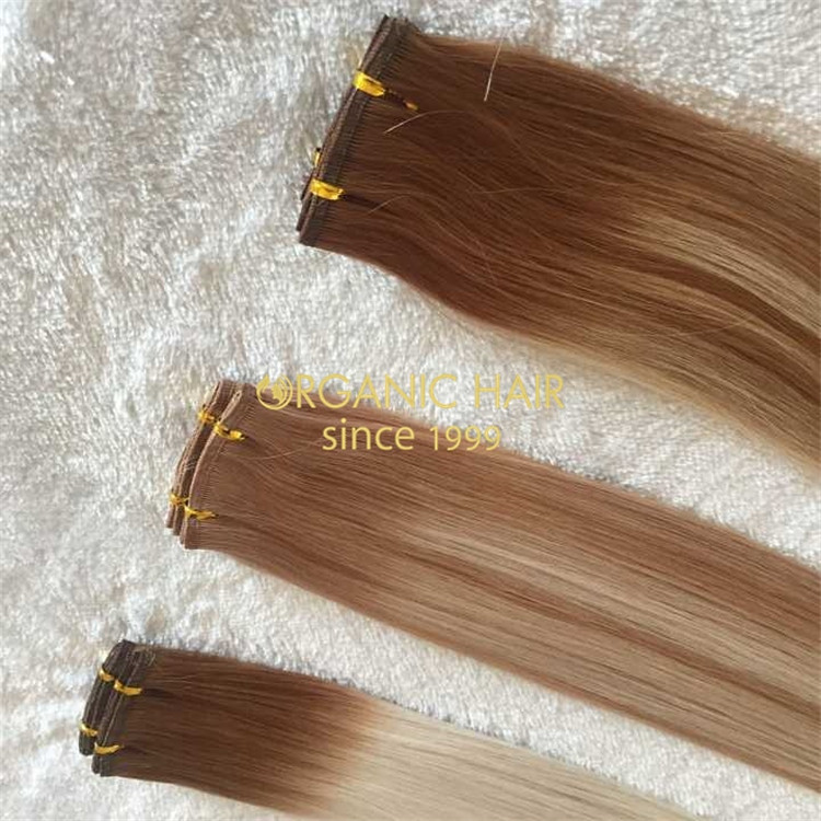 Pretty color full cuticle russian hybrid weft with wholesale price A157